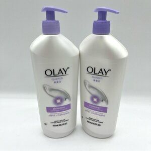 2X Olay Quench Shimmer Body Lotion Luminous Minerals Pump 20.2 oz ea, New